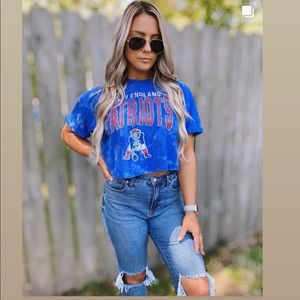 New England Patriots bleached and cropped T-shirt